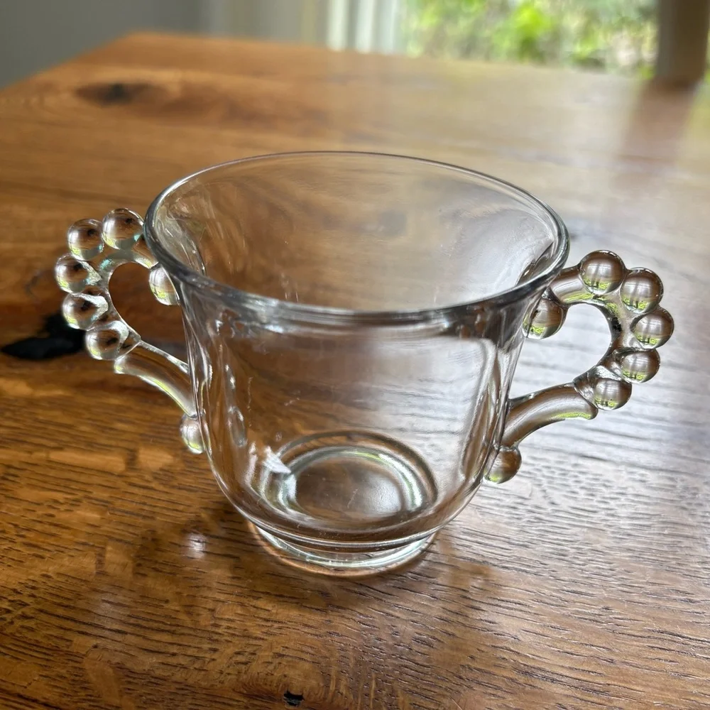 Vintage Candlewick Sugar and Creamer set with matching underplate! - Picture 6 of 9